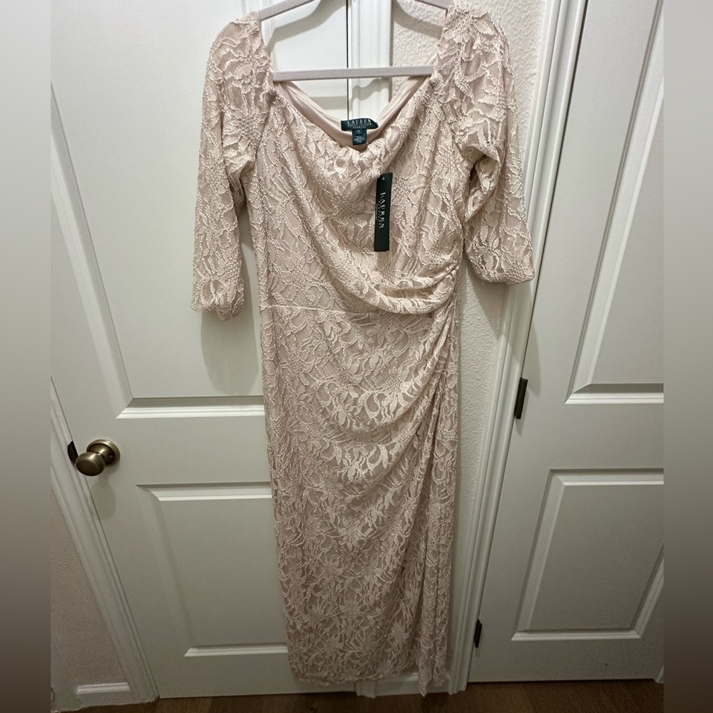 Lauren Ralph Lauren lace evening gown, NEW